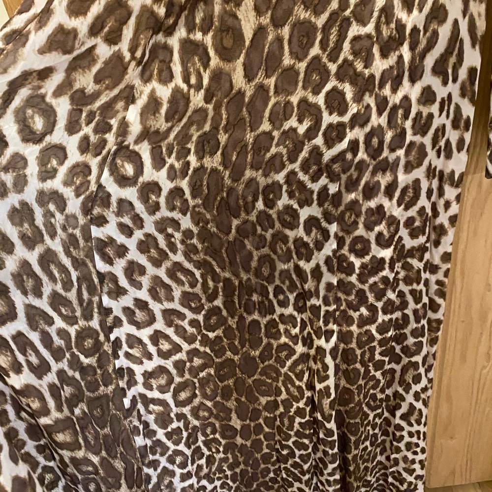 Zimmermann Leopard Print Long-Sleeve Maxi-Dress Size 1 Au/us 6 Missing Belt. - Picture 7 of 13